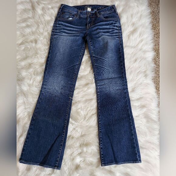 Silver Aiko Bootcut Distressed womens‎ Low-rise Jeans SZ 28 - Picture 1 of 9